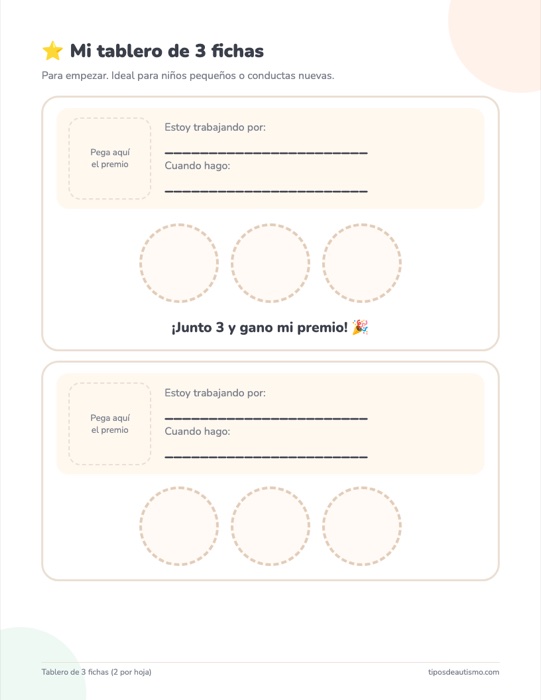 Tablero de economía de fichas de 3 estrellas